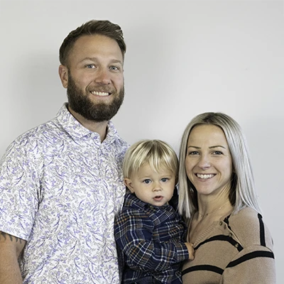 Chiropractors Ryan and Kristin Dolan with their son Beau